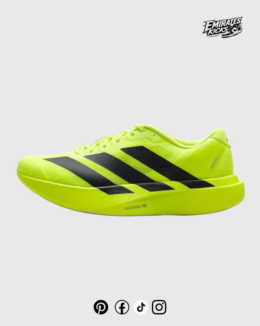 Adidas Adizero Running Shoes for Men | Lightweight Performance Sneakers | Black/White - Emirate Kicks