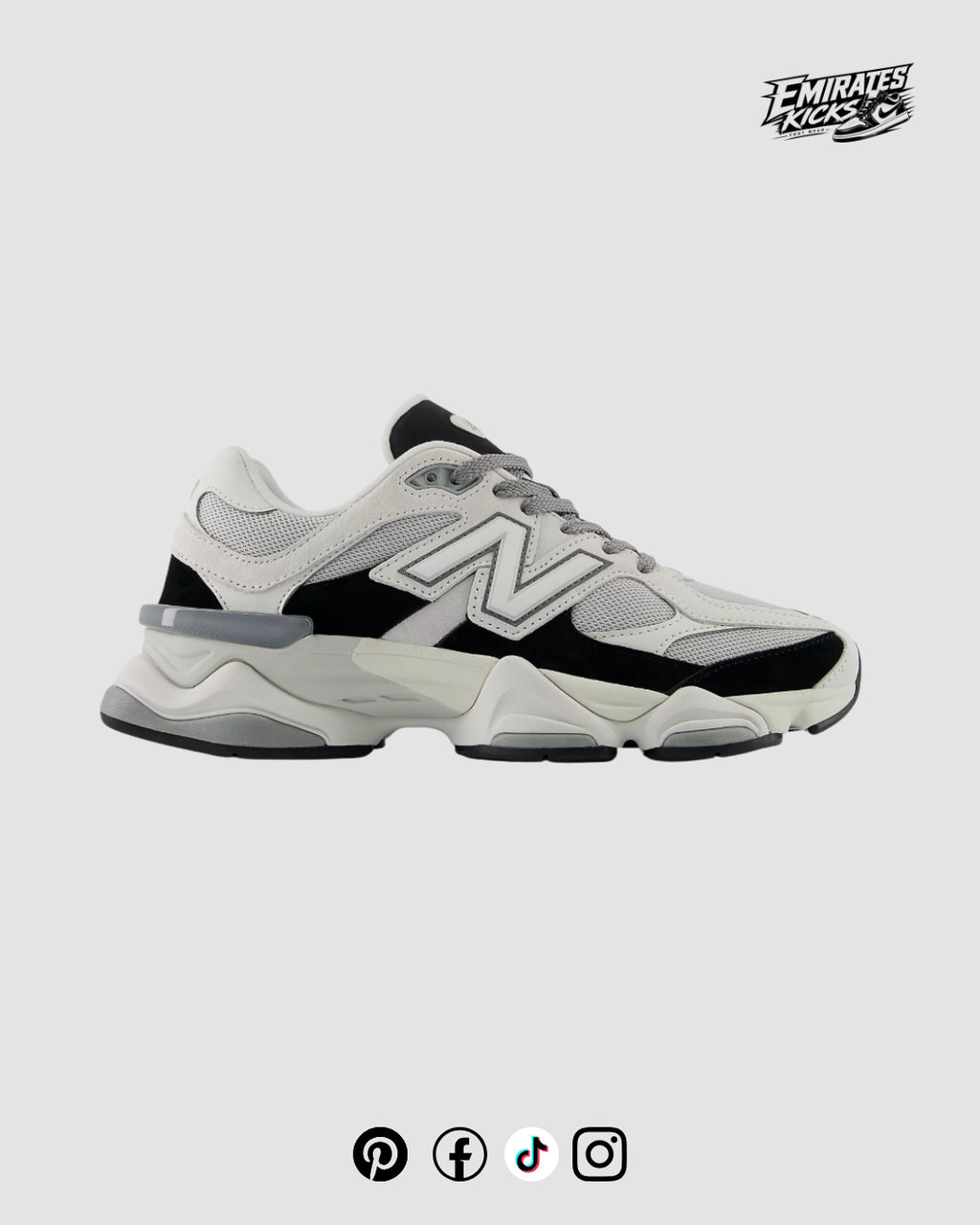 New Balance 9060 Sea Salt Black Side View