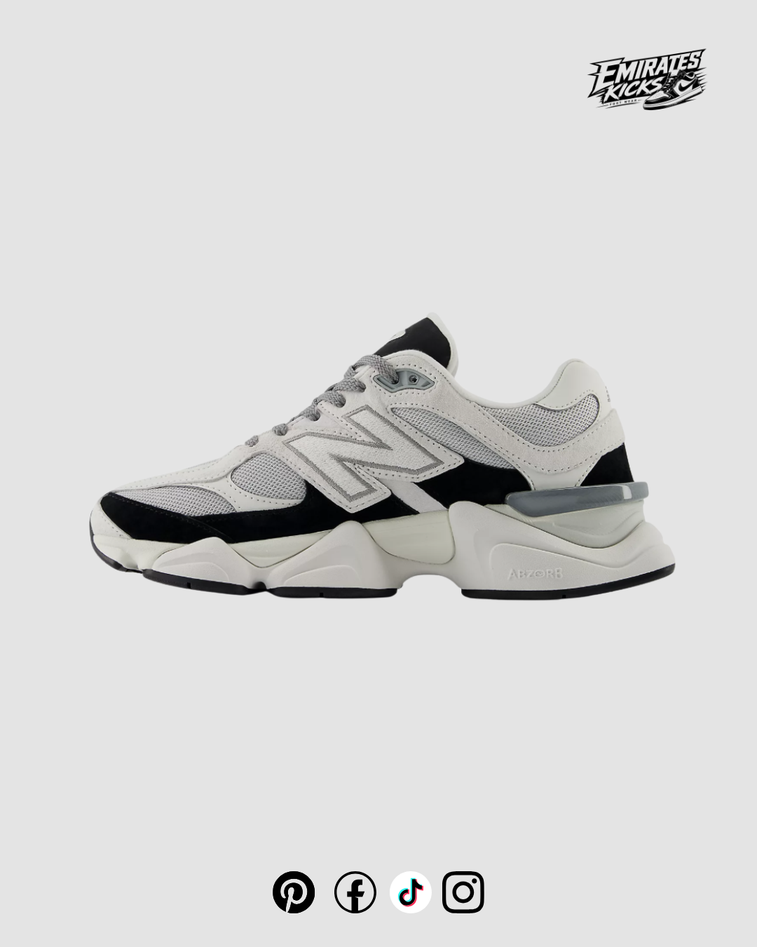 NB 9060 Sea Salt Black Lifestyle Sneakers