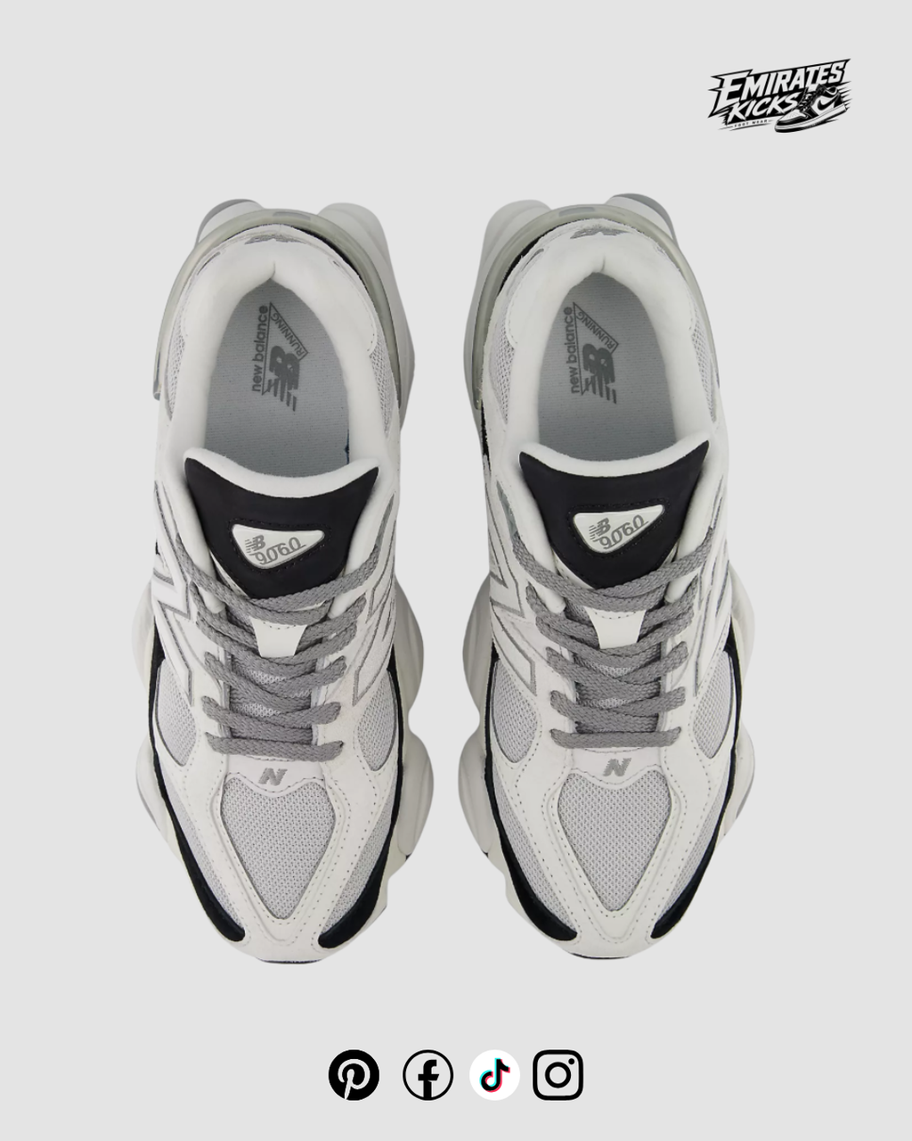 Premium New Balance 9060 Sea Salt Black Side Profile