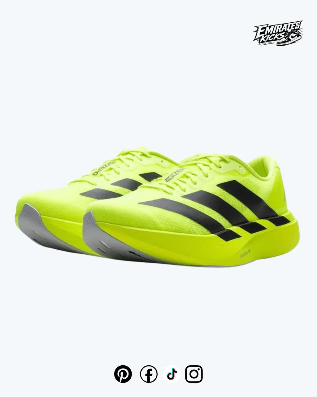 Adidas Adizero Running Shoes for Men | Lightweight Performance Sneakers | Black/White - Emirate Kicks