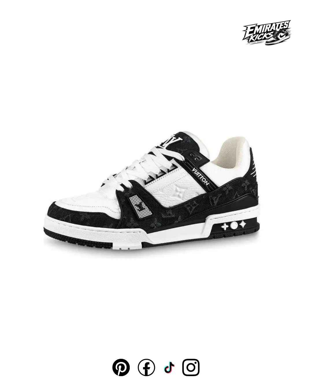 Louis Vuitton LV Trainer Sneaker Black White Monogram | Premium QC Sneakers UAE