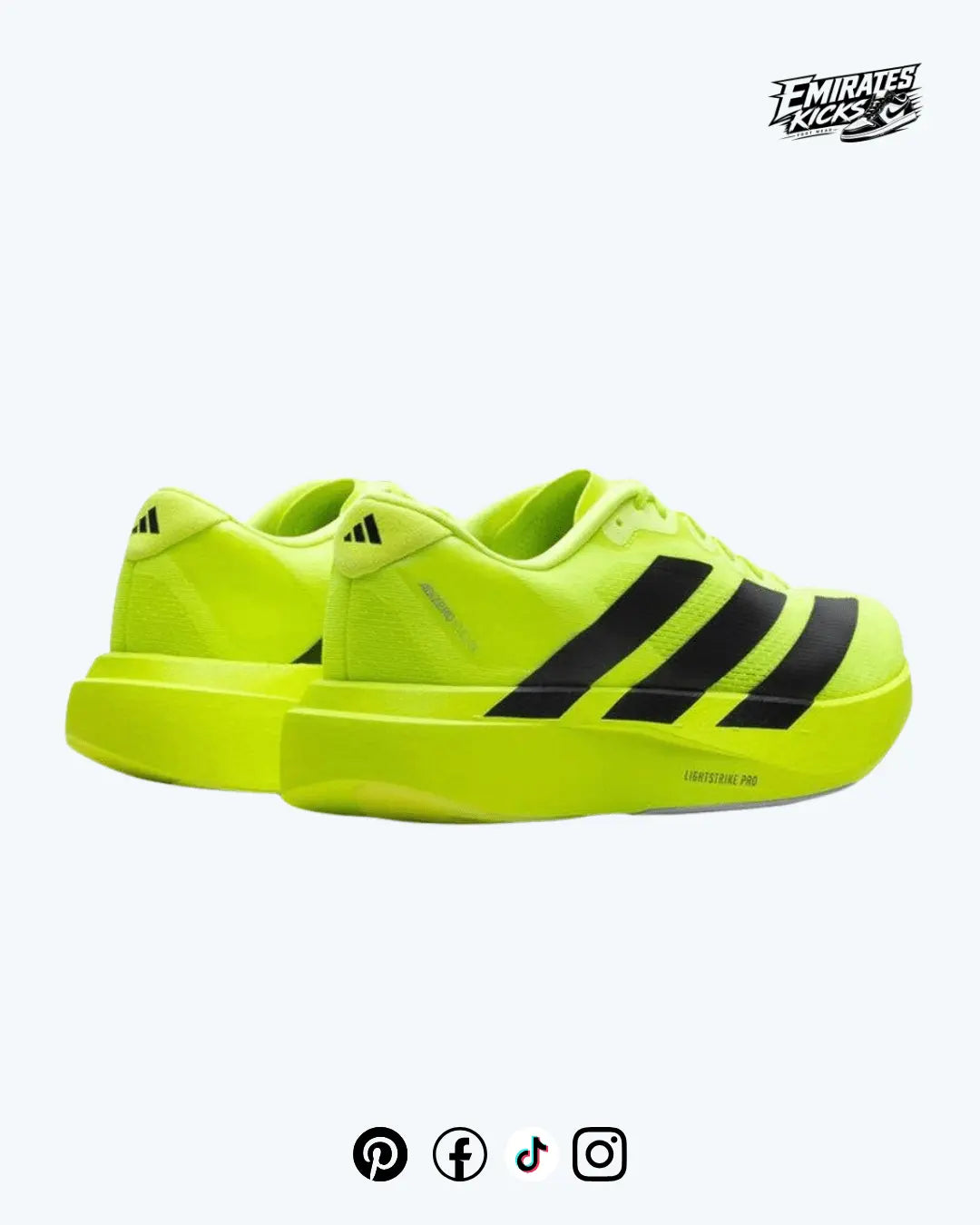Adidas Adizero Running Shoes for Men | Lightweight Performance Sneakers | Black/White - Emirate Kicks