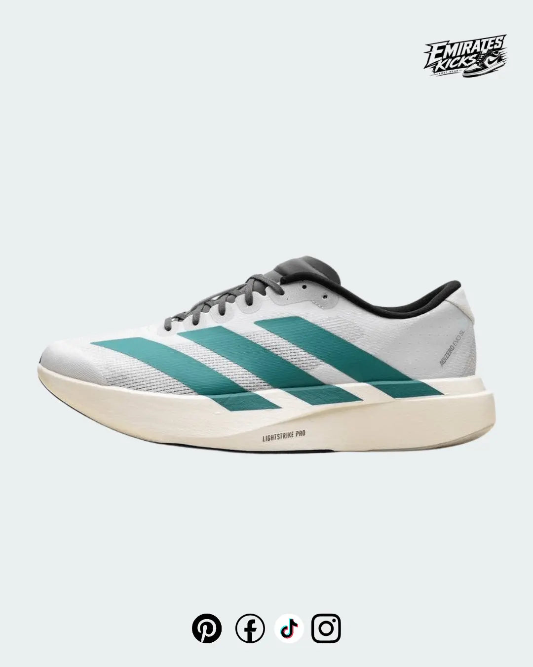 Adidas Adizero Running Shoes for Men | Lightweight Performance Sneakers | Black/White - Emirate Kicks