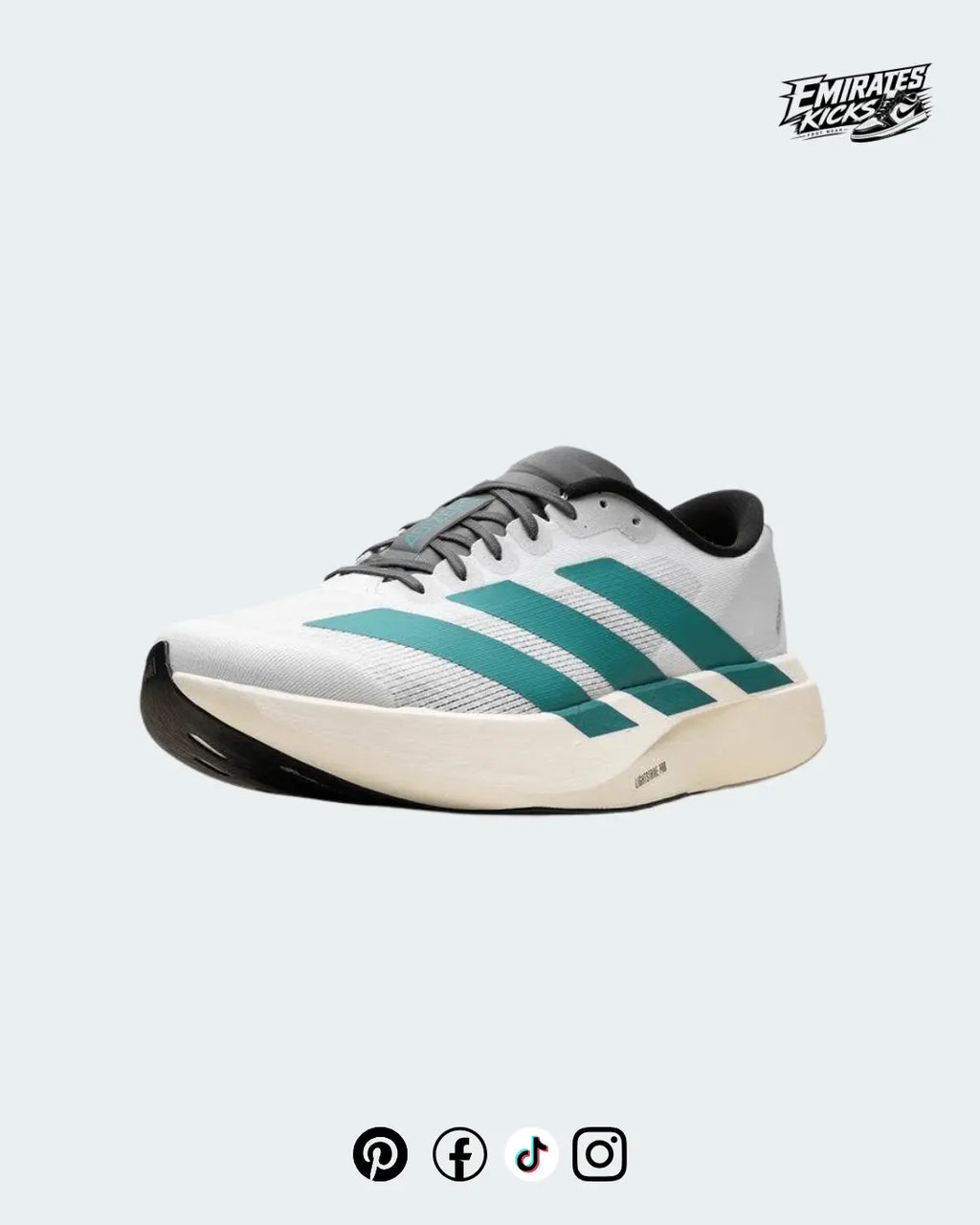 Adidas Adizero Running Shoes for Men | Lightweight Performance Sneakers | Black/White - Emirate Kicks