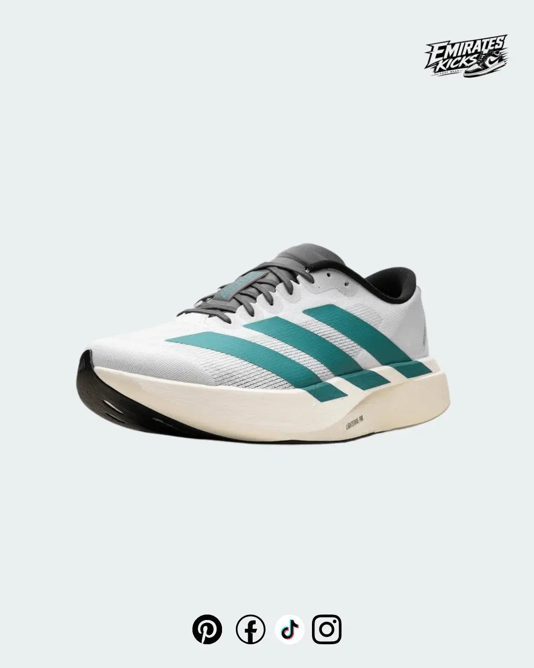 Adidas Adizero Running Shoes for Men | Lightweight Performance Sneakers | Black/White - Emirate Kicks