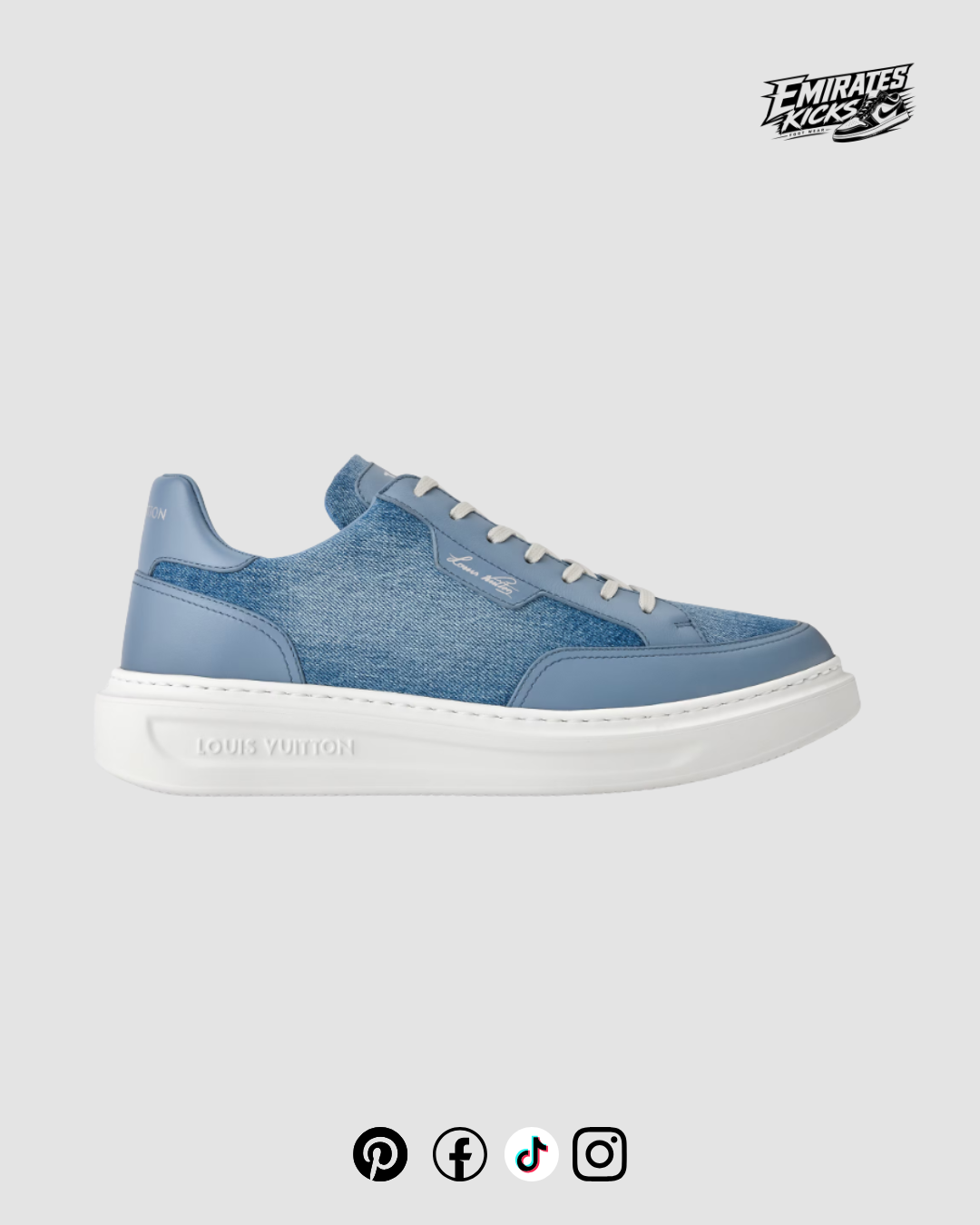 Louis Vuitton Run Away Sneakers Blue Denim & Leather