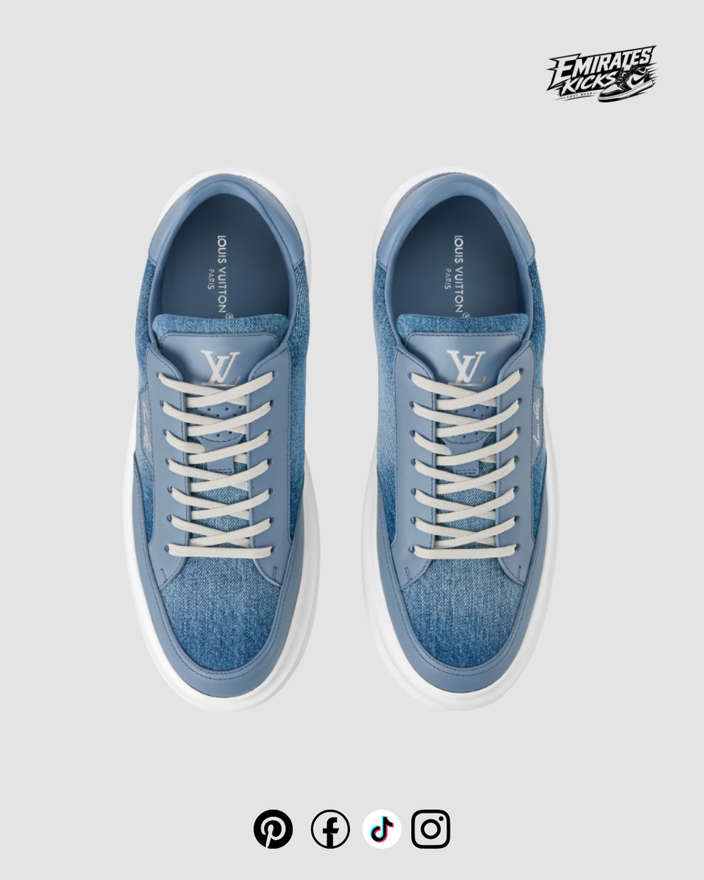 Louis Vuitton Run Away Sneakers Blue Denim & Leather