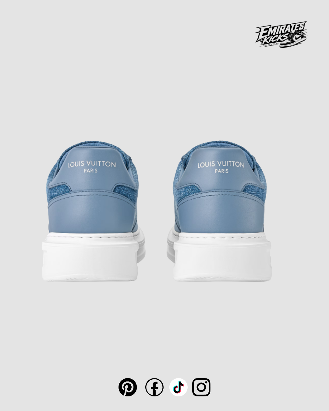 Louis Vuitton Run Away Sneakers Blue Denim & Leather