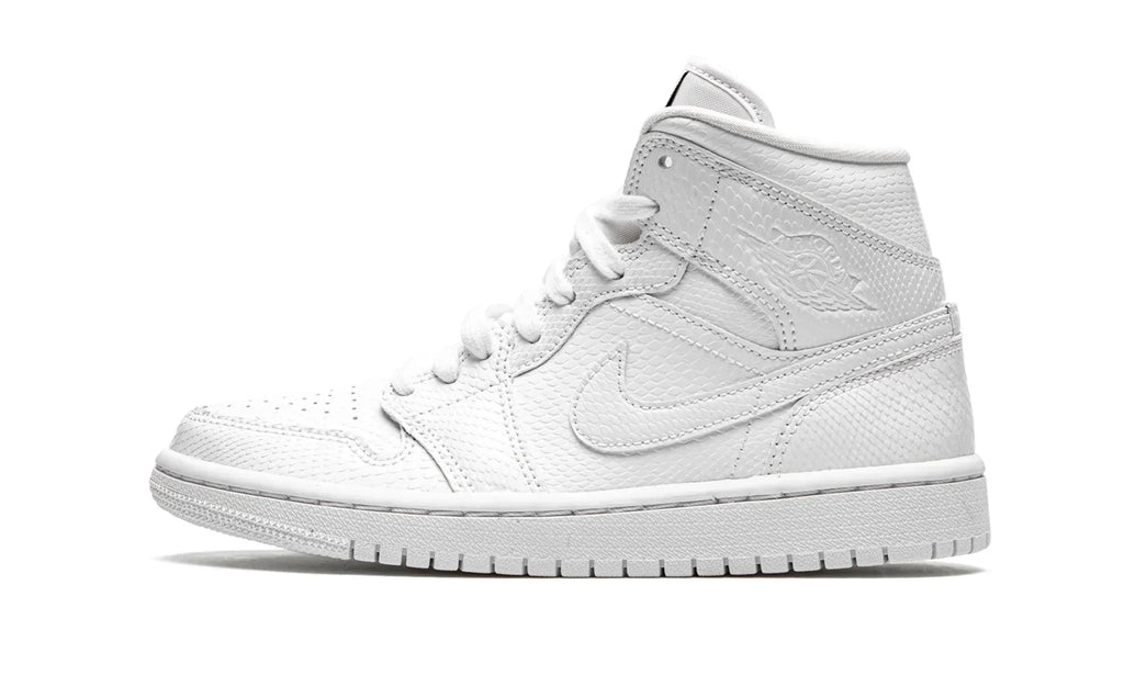 Air Jordan 1 Mid - White Snakeskin
