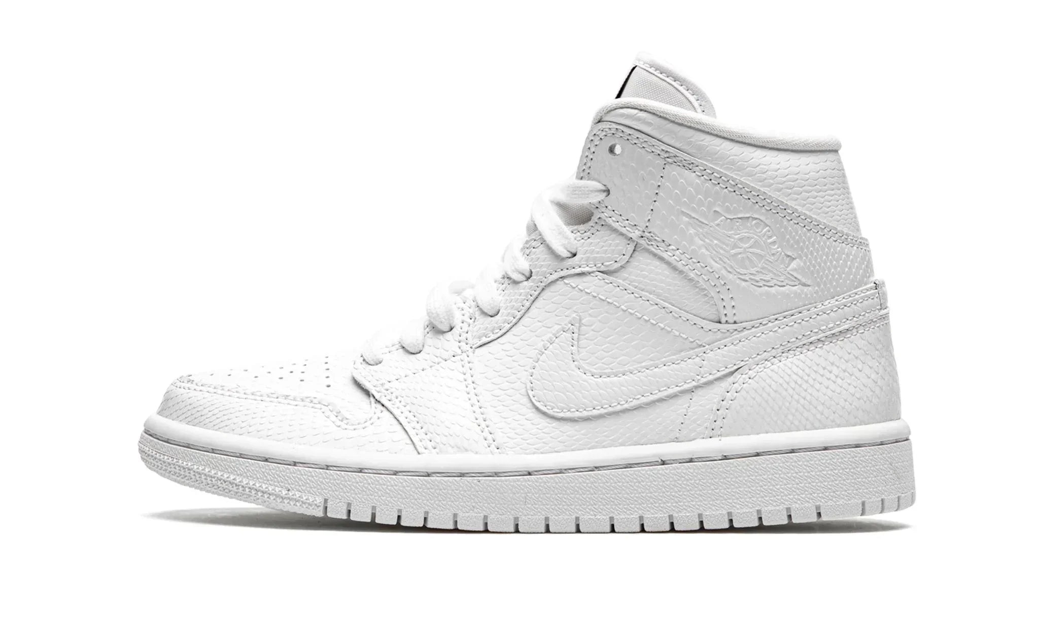 Air Jordan 1 Mid - White Snakeskin