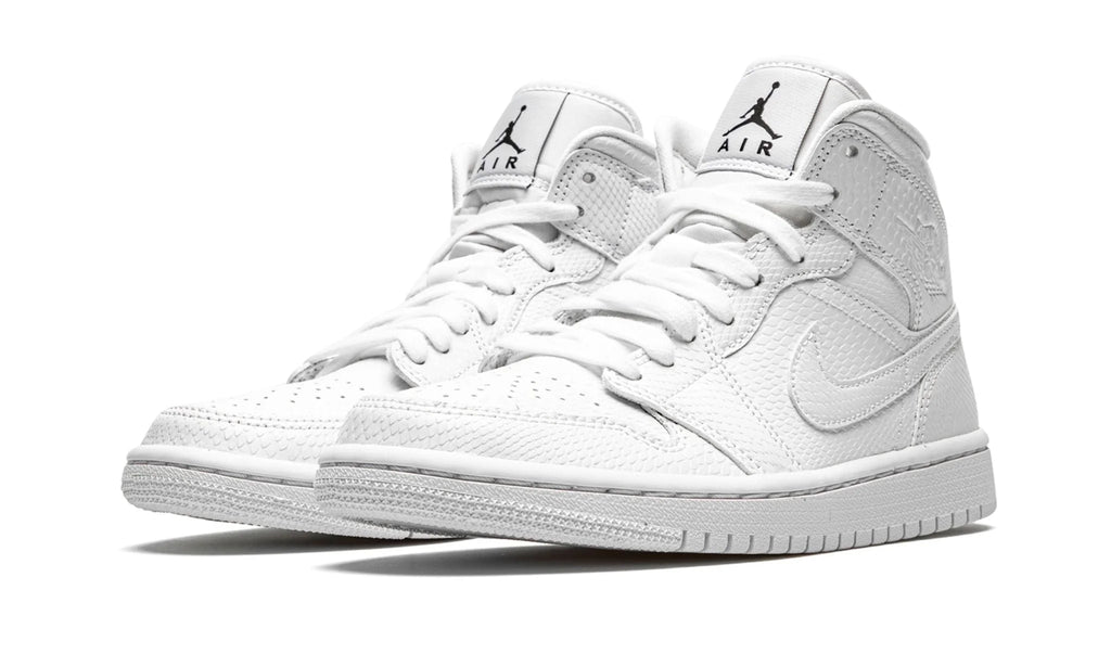 Air Jordan 1 Mid - White Snakeskin